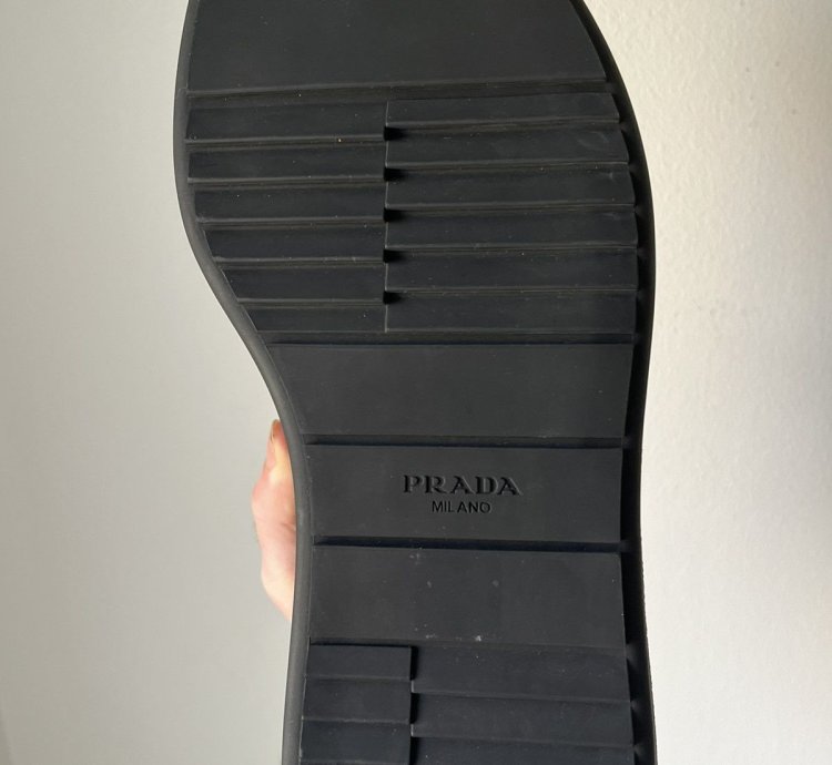 Prada Black Leather Creepers Air Sole Boots