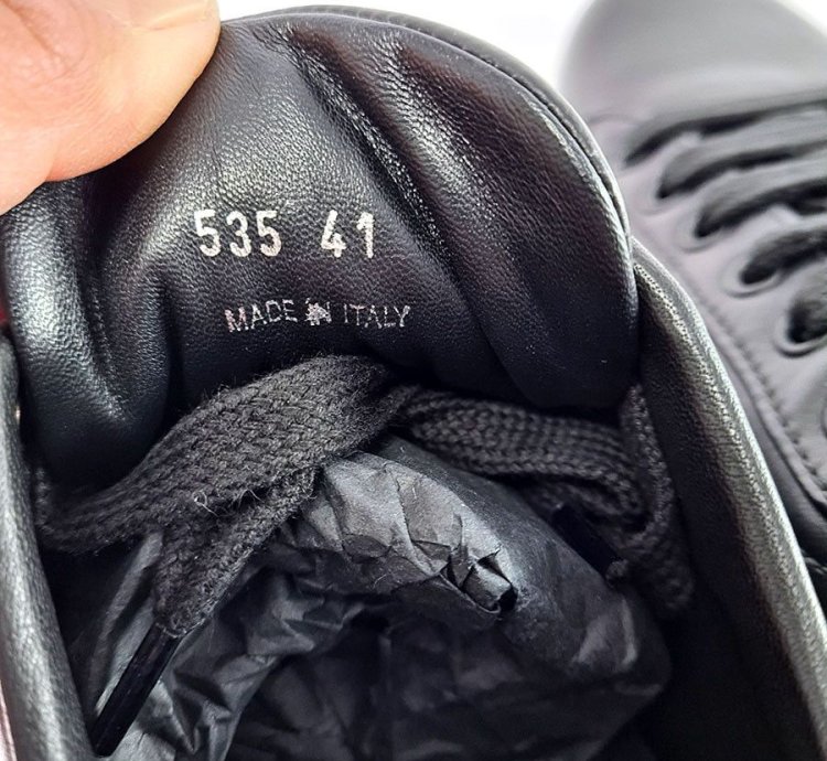 Prada Black Leather Fashion Sneakers Size Eu 41 Us 11