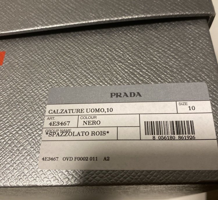 Prada Black Leather Low Top Sneakers