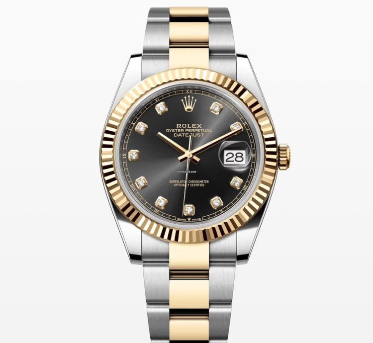 Rolex Datejust 41 2024 Datejust 41 Steel And Gold Factory Black Diamond 126333 Unworn Box Papers