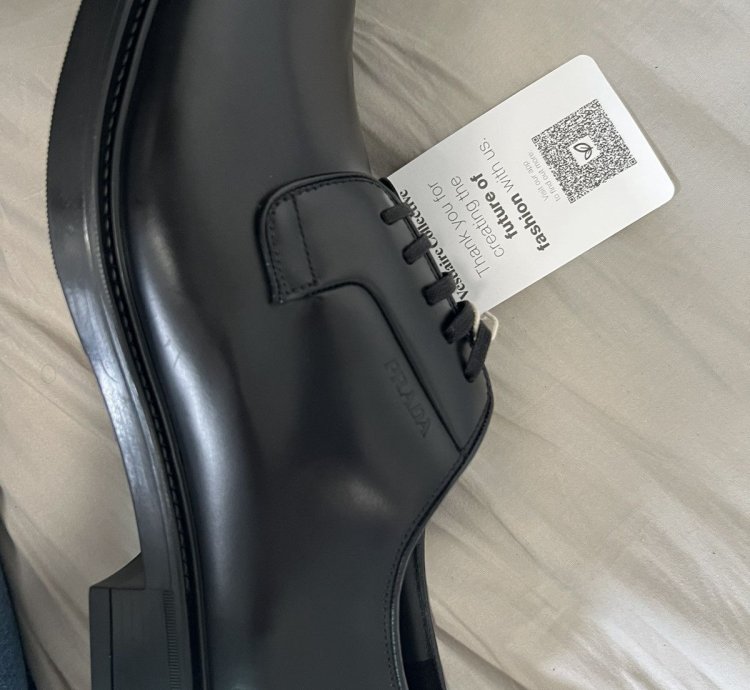 Prada Black Leather Oxfords