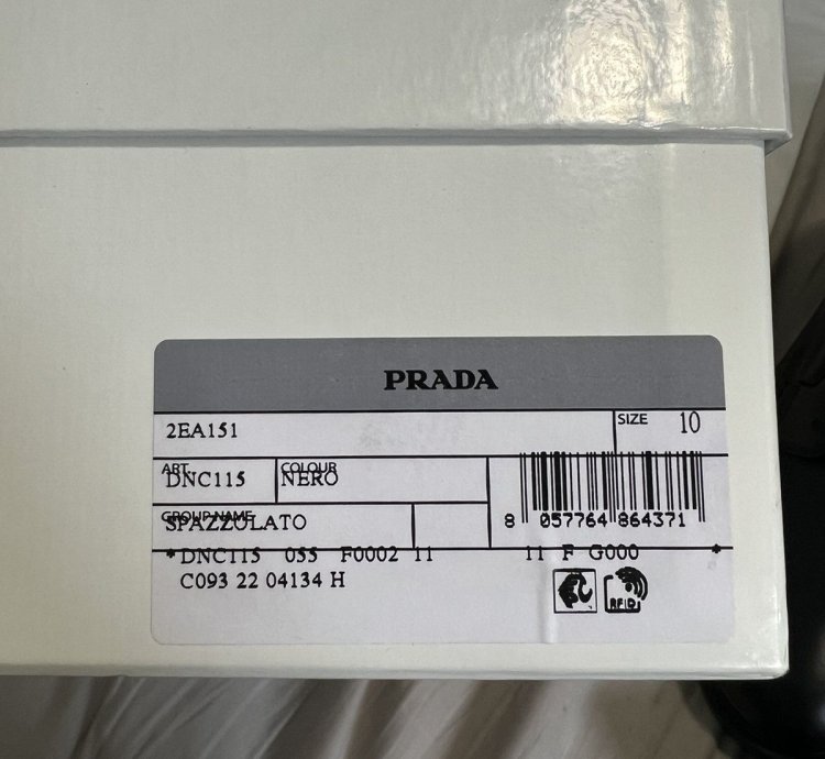 Prada Black Leather Oxfords