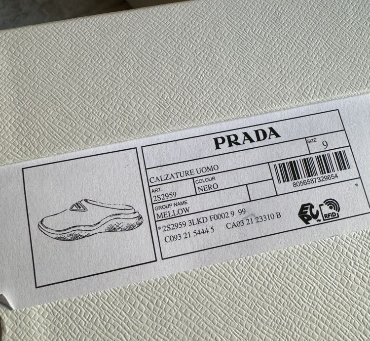 Prada Black Mellow Rubber Mules