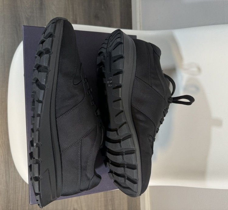 Prada Black Men Fabric Sneakers
