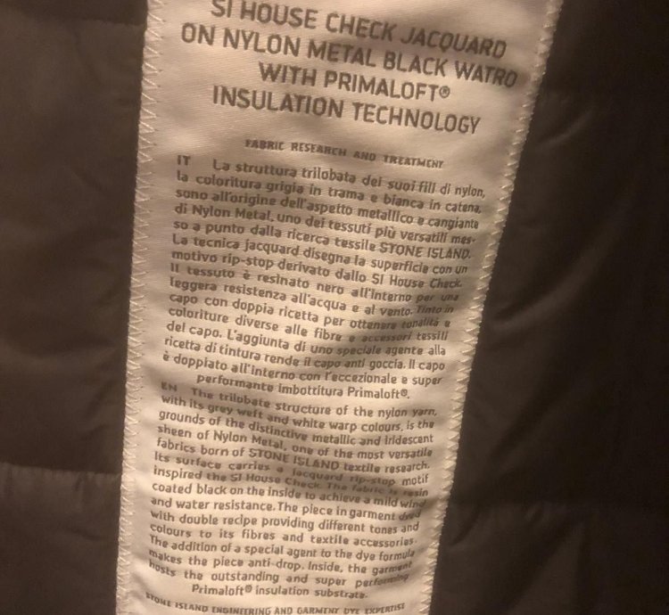 Stone Island Jacquard Nylon Metal Black
