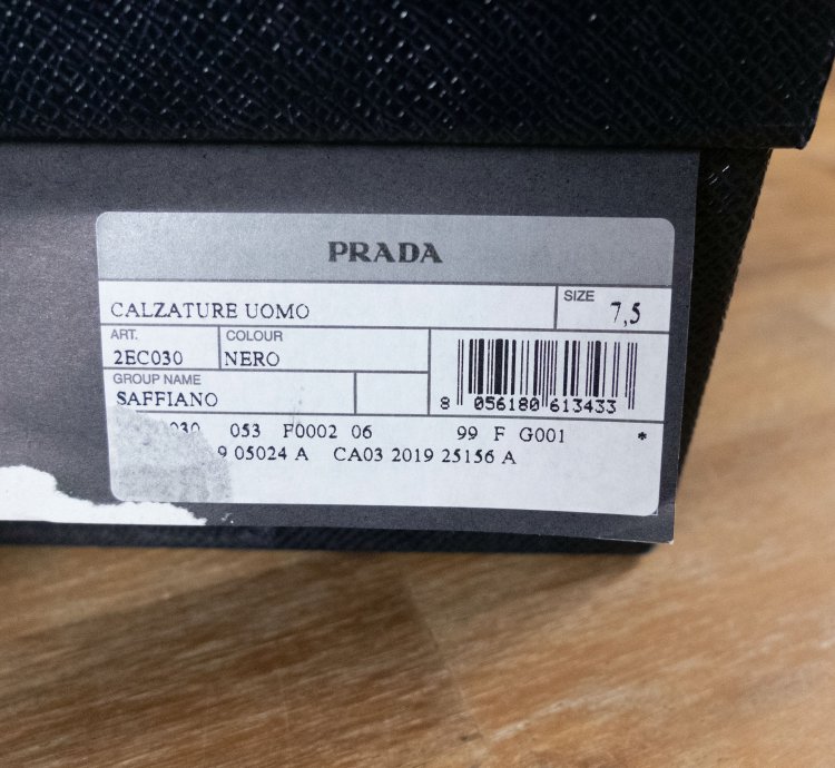 Prada Black Saffiano Leather Formal Oxford Shoes 8 5 41 5