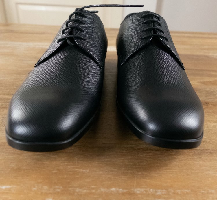 Prada Black Saffiano Leather Formal Oxford Shoes 8 5 41 5