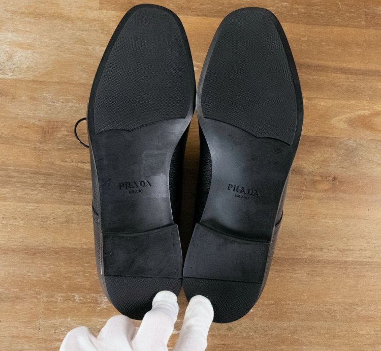 Prada Black Saffiano Leather Formal Oxford Shoes 8 5 41 5