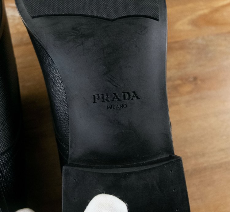Prada Black Saffiano Leather Formal Oxford Shoes 8 5 41 5