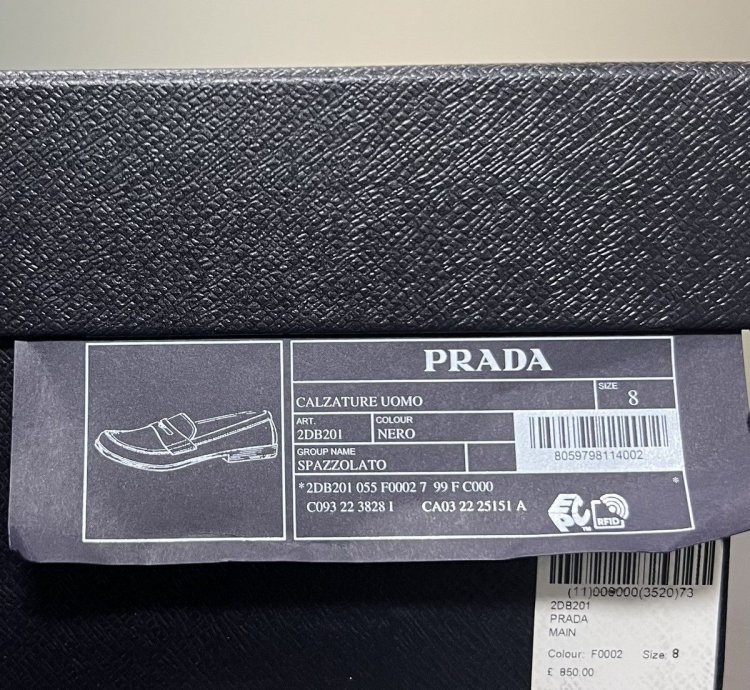 Prada Black Shiny Leather Penny Loafers