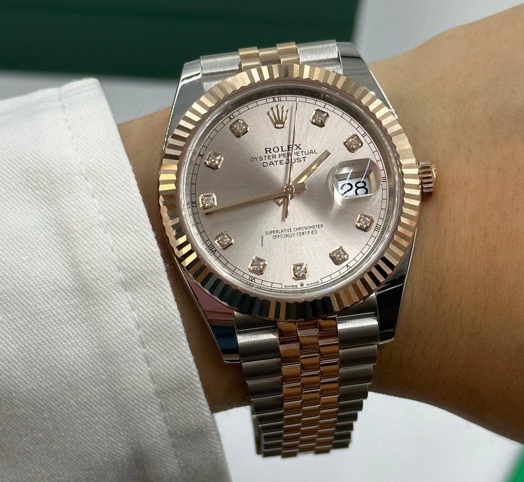 Rolex Datejust 41 41mm Sundust Diamond Dial Jubilee