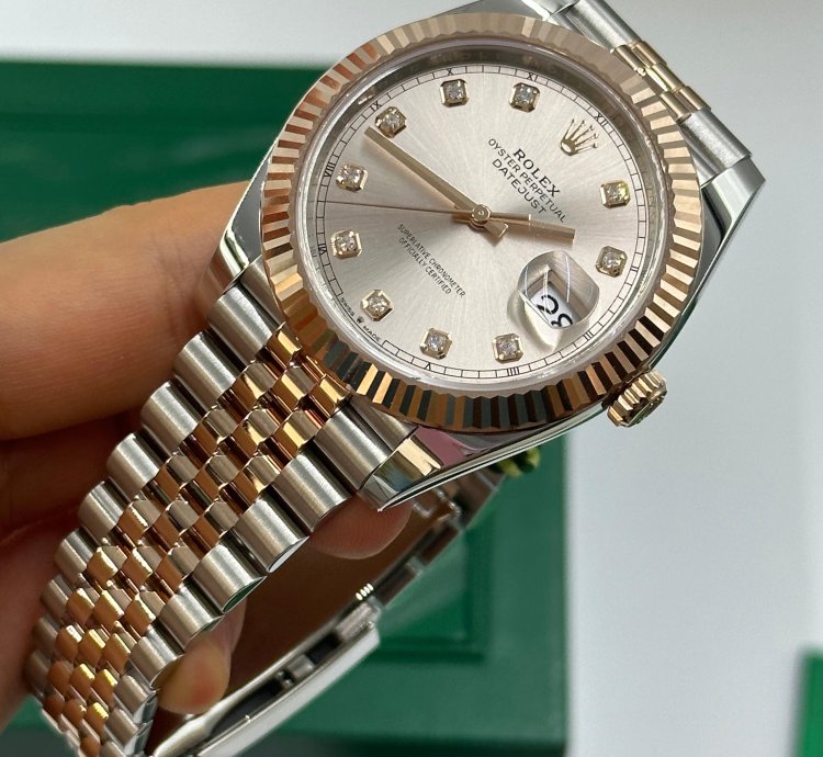 Rolex Datejust 41 41mm Sundust Diamond Dial Jubilee