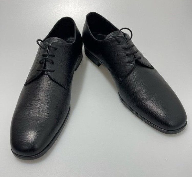 Prada Black Spazzolato Saffiano Loafers