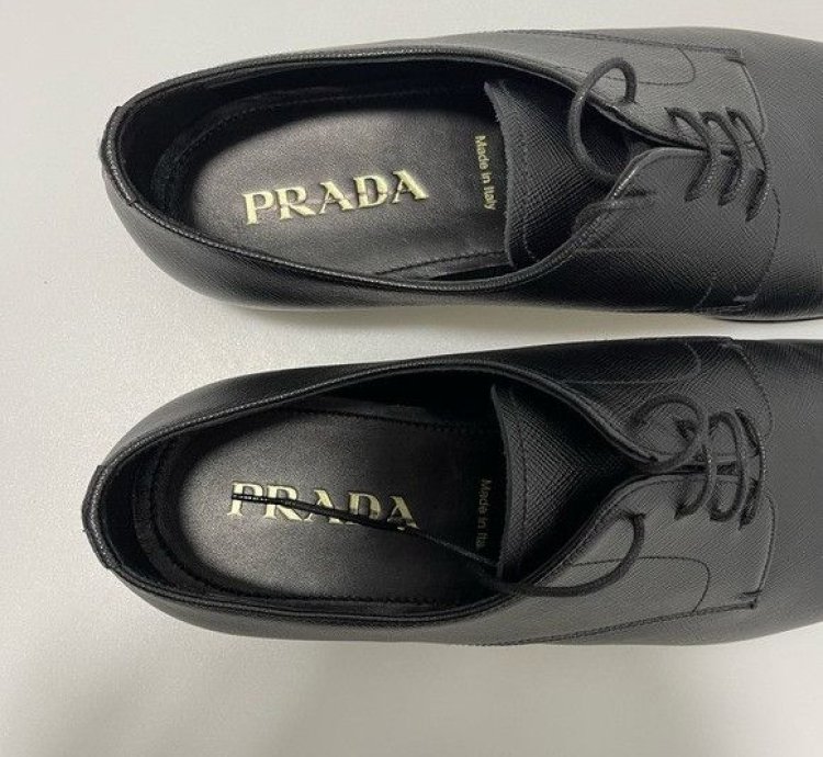Prada Black Spazzolato Saffiano Loafers