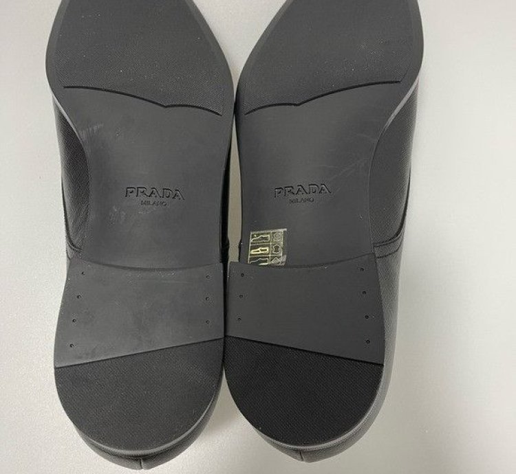 Prada Black Spazzolato Saffiano Loafers