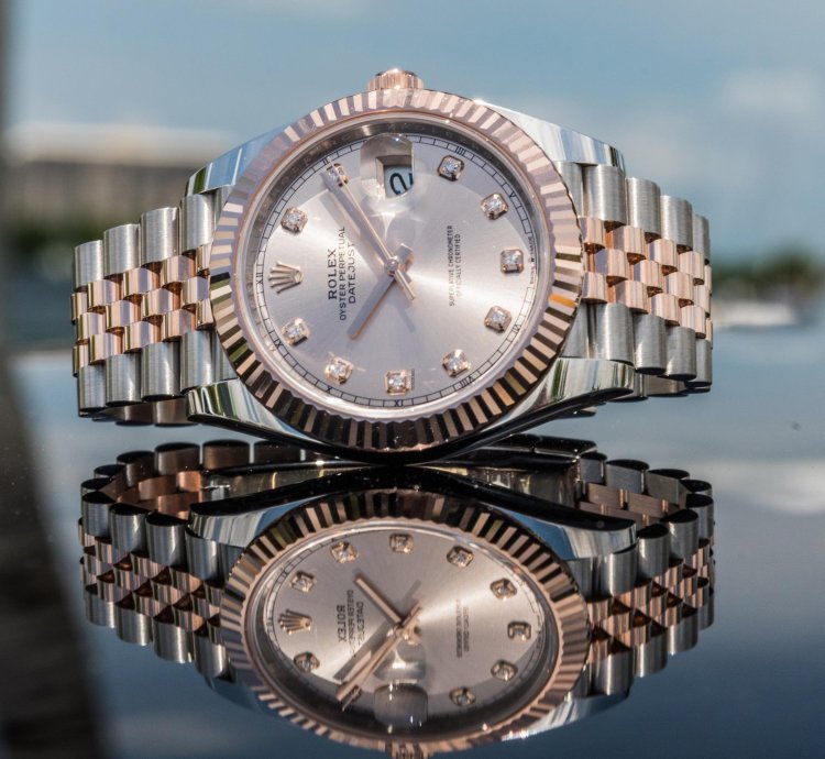 Rolex Datejust 41 41mm Sundust Diamond Dial On Jubilee