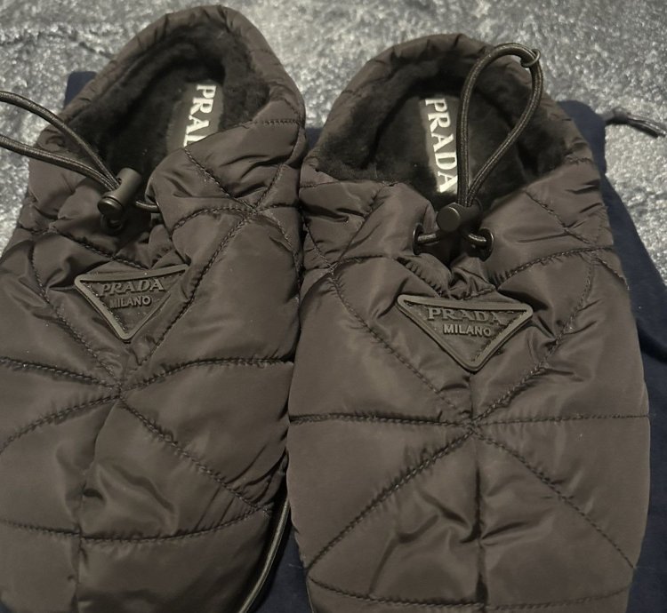 Prada Blow Padded Nylon Mule Size 10