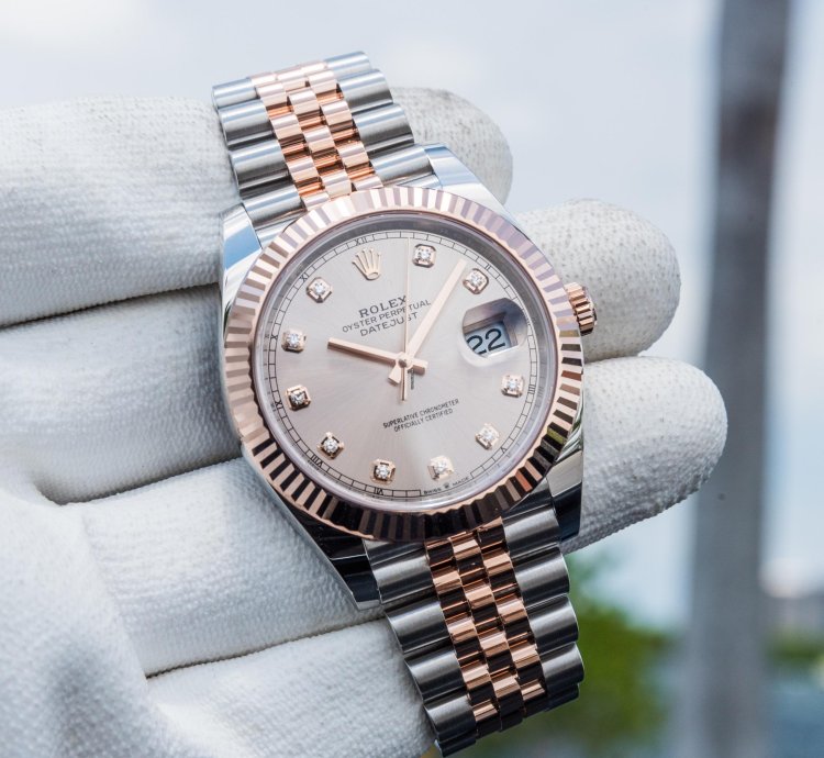 Rolex Datejust 41 41mm Sundust Diamond Dial On Jubilee