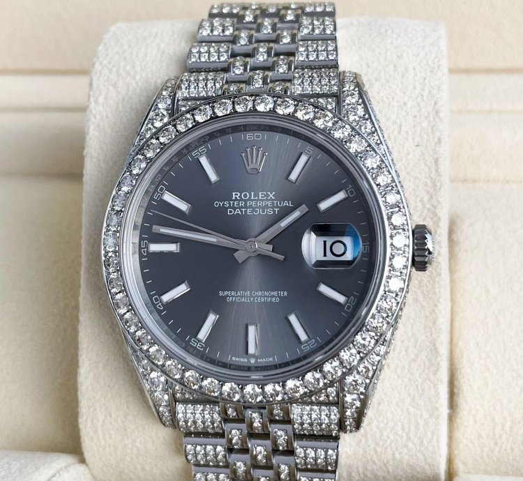 Rolex Datejust 41 Diamanten 41mm Iced Out 2023 Unworn Brillanten Diamonds 126300