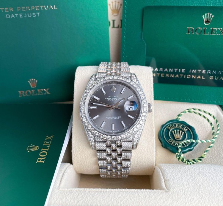Rolex Datejust 41 Diamanten 41mm Iced Out 2023 Unworn Brillanten Diamonds 126300