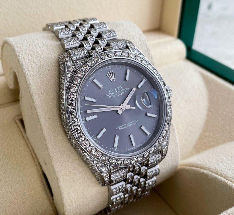 Rolex Datejust 41 Diamanten 41mm Iced Out 2023 Unworn Brillanten Diamonds 126300