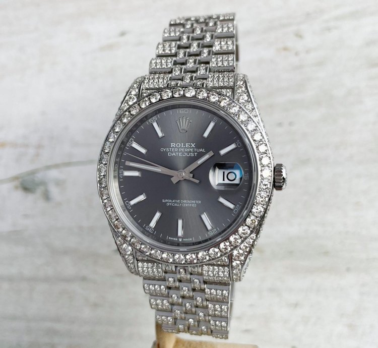 Rolex Datejust 41 Diamanten 41mm Iced Out 2023 Unworn Brillanten Diamonds 126300
