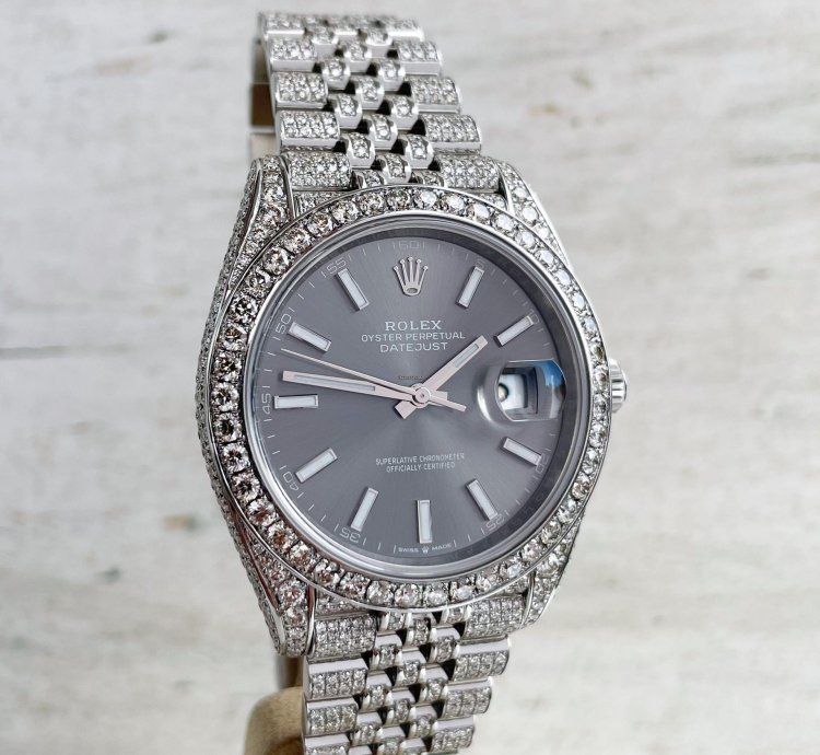 Rolex Datejust 41 Diamanten 41mm Iced Out 2023 Unworn Brillanten Diamonds 126300