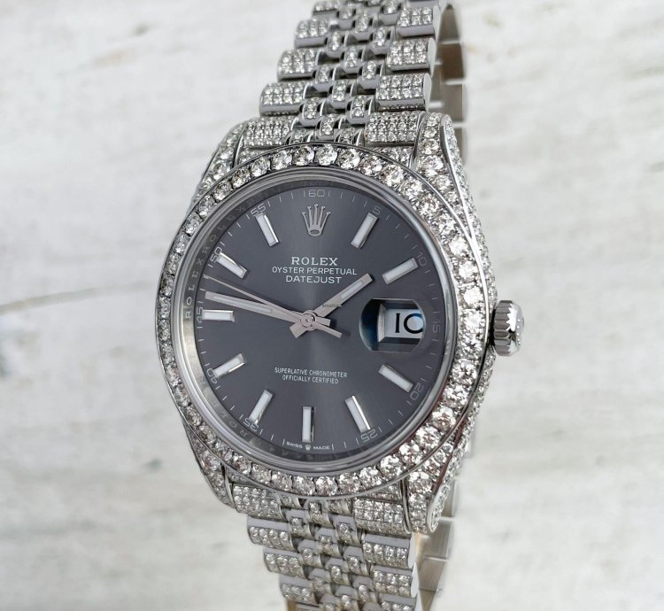 Rolex Datejust 41 Diamanten 41mm Iced Out 2023 Unworn Brillanten Diamonds 126300