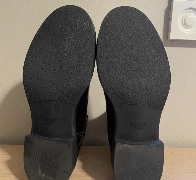 Prada Brushed Leather Chelsea Boot