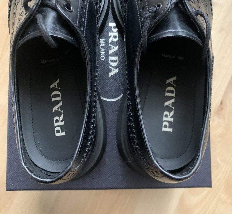 Prada Brushed Leather Derby Brogue