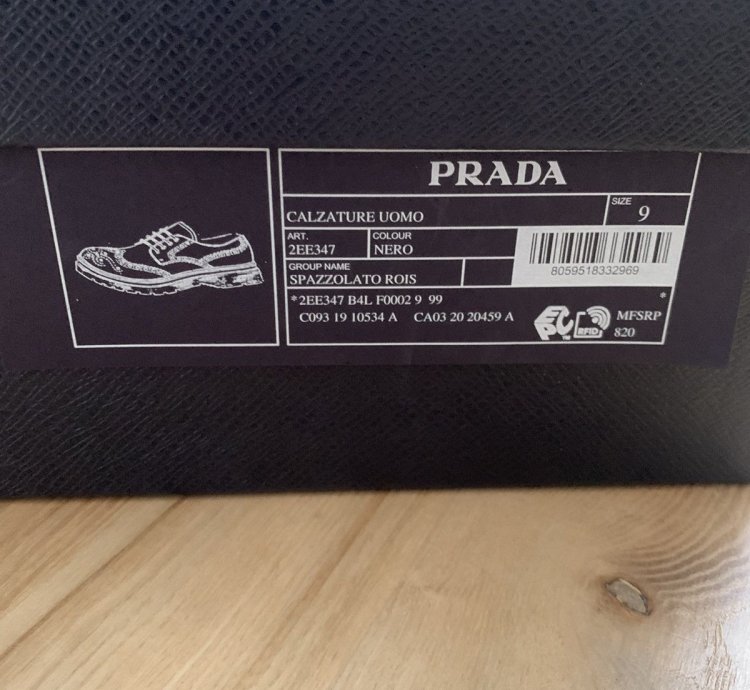 Prada Brushed Leather Derby Brogue