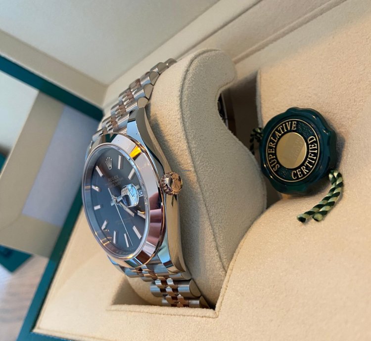 Rolex Datejust 41 Unworn 2025 Chocolate Dial Two Tone Rose Gold Jubilee