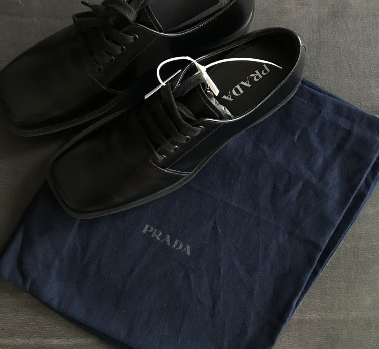 Prada Brushed Leather Derby Shoes