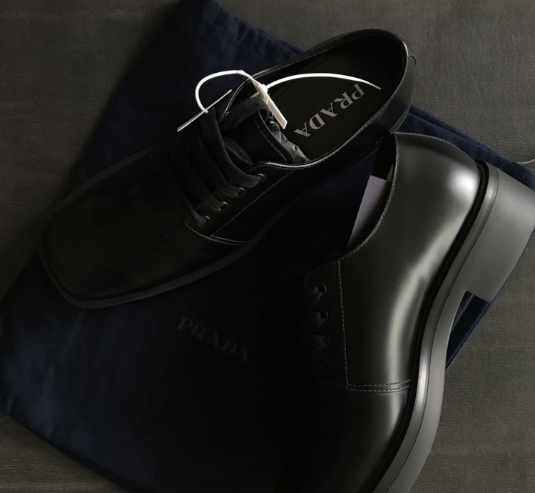 Prada Brushed Leather Derby Shoes