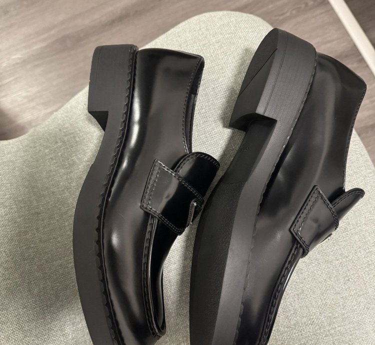 Prada Brushed Leather Loafers