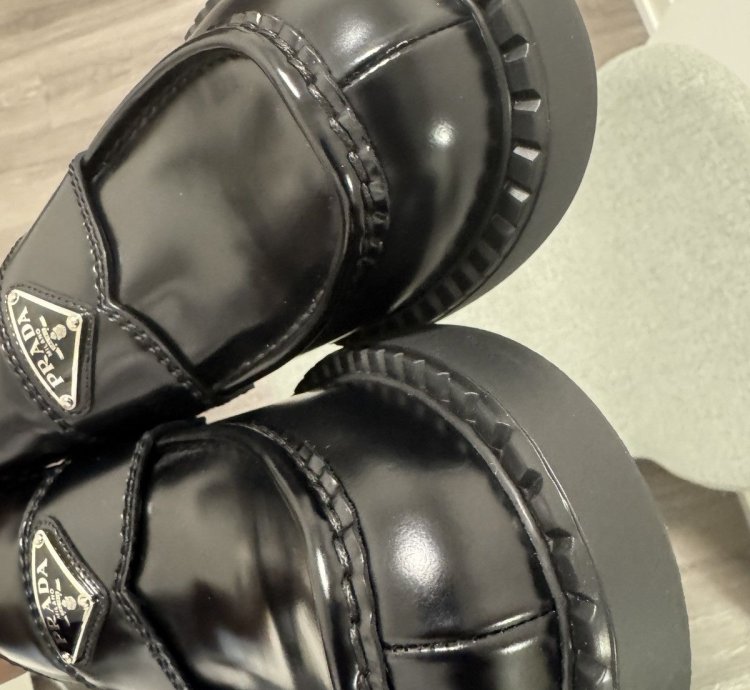 Prada Brushed Leather Loafers