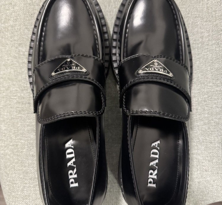 Prada Brushed Leather Loafers