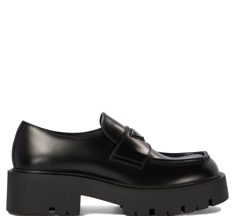 Prada Brushed Leather Loafers Size Uk 9 5