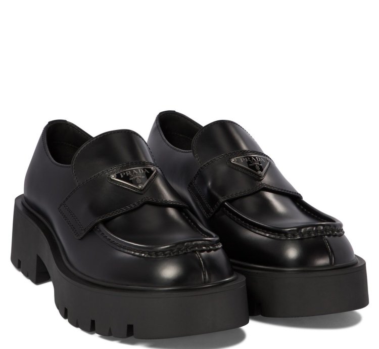 Prada Brushed Leather Loafers Size Uk 9 5