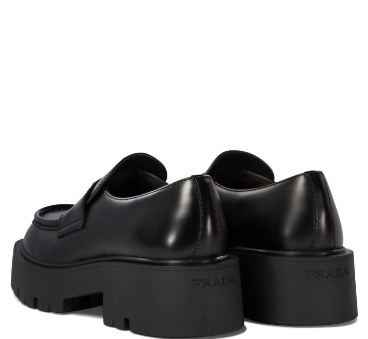 Prada Brushed Leather Loafers Size Uk 9 5