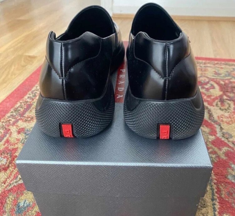 Prada Brushed Leather Sport Loafers