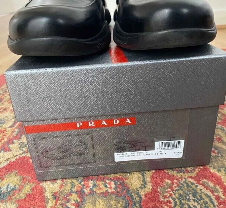 Prada Brushed Leather Sport Loafers