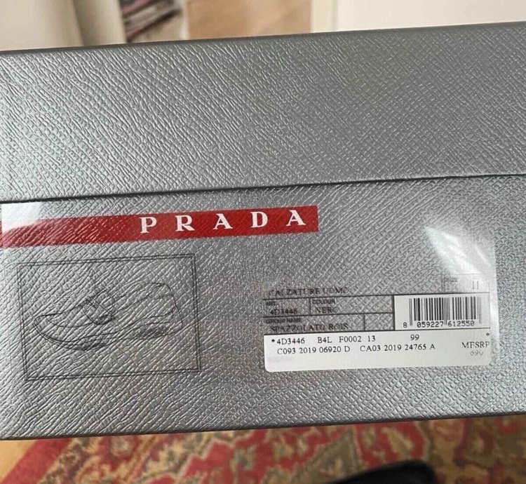 Prada Brushed Leather Sport Loafers