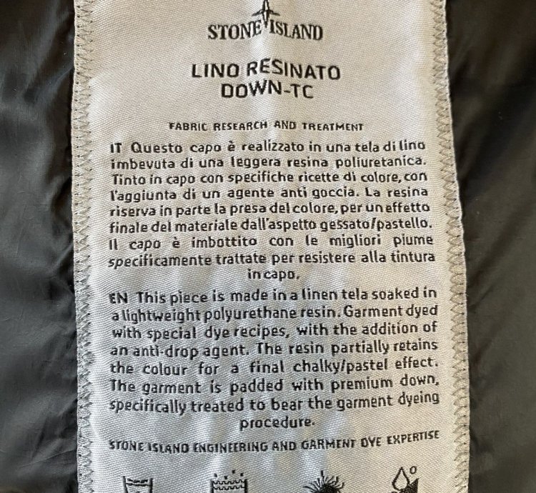 Stone Island Lino Resino Down Jacket