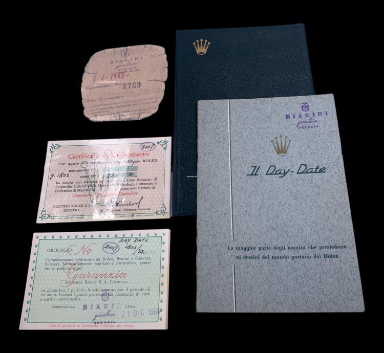 Rolex Day-date 36 36mm Ref 1803 Year 1961 Full Set Like New With Expertise Rose Gold