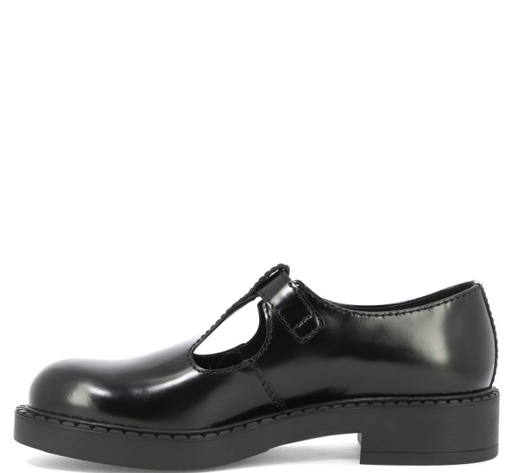 Prada Brushed-leather Mary Jane -strap Shoes Size Uk 6