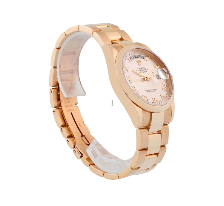 Rolex Day-date 36 36mm Rose Gold Roman Dial Unworn Box