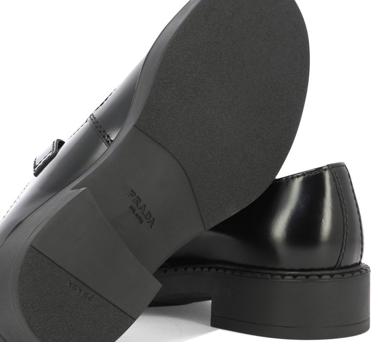 Prada Brushed-leather Mary Jane -strap Shoes Size Uk 7