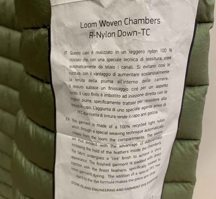 Stone Island Loom Woven Chamber -nylon Down-tc Jacket