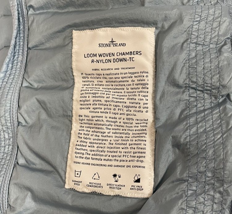 Stone Island Loom Woven Chambers -nylon Down-tc 40324